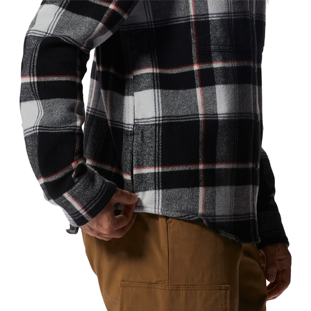 Mountain Hardwear - W Plusher Long Sleeve Shirt - black tartan plaid 010