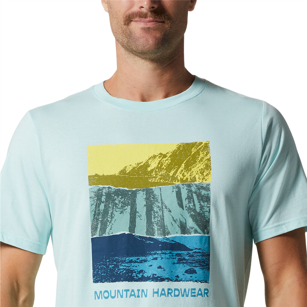 Mountain Hardwear - M MHW Topography Short Sleeve - pale ice 428
