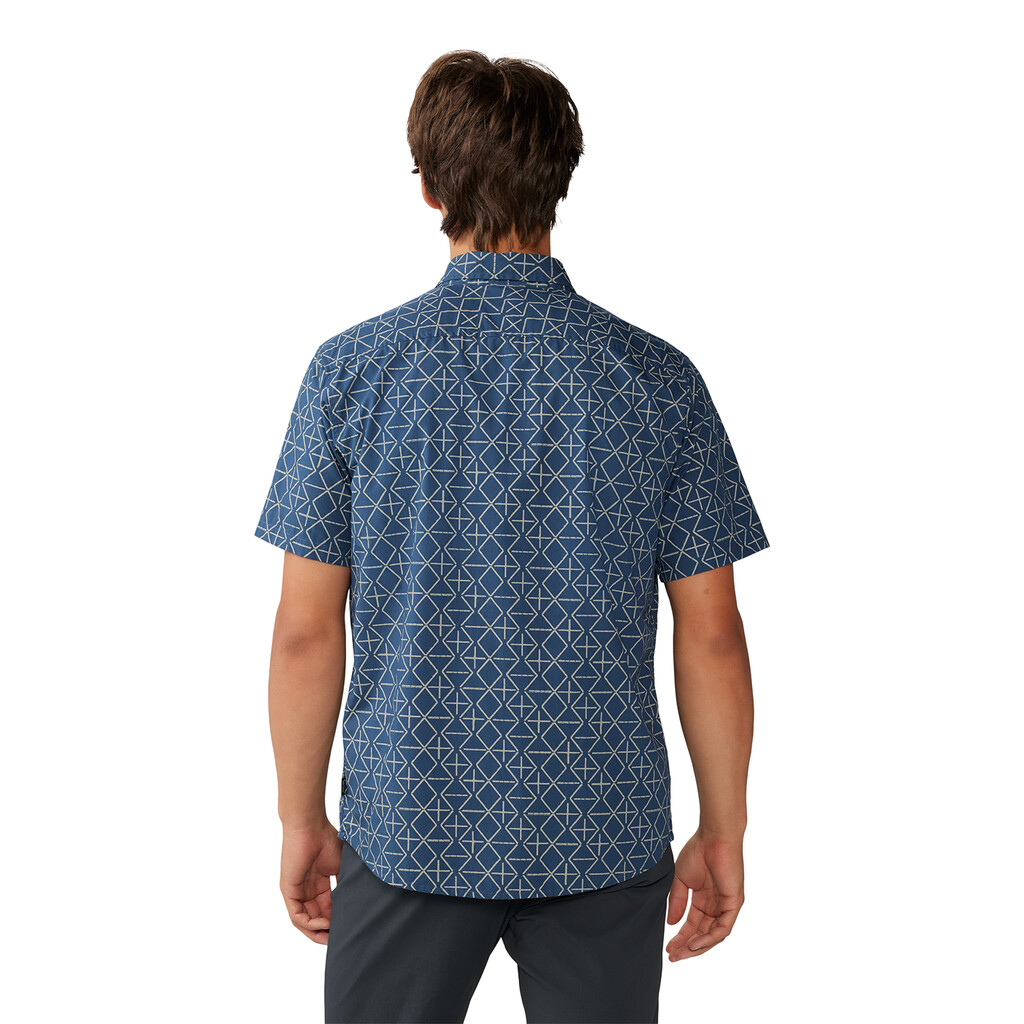 Mountain Hardwear - M Big Cottonwood SS Shirt - zinc dot geo print 492