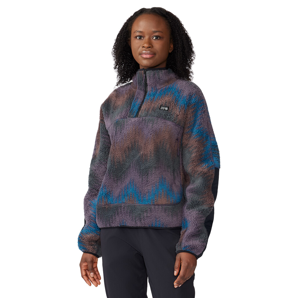 Mountain Hardwear - W HiCamp™ Fleece Printed Pullover - blurple zig zag print 598