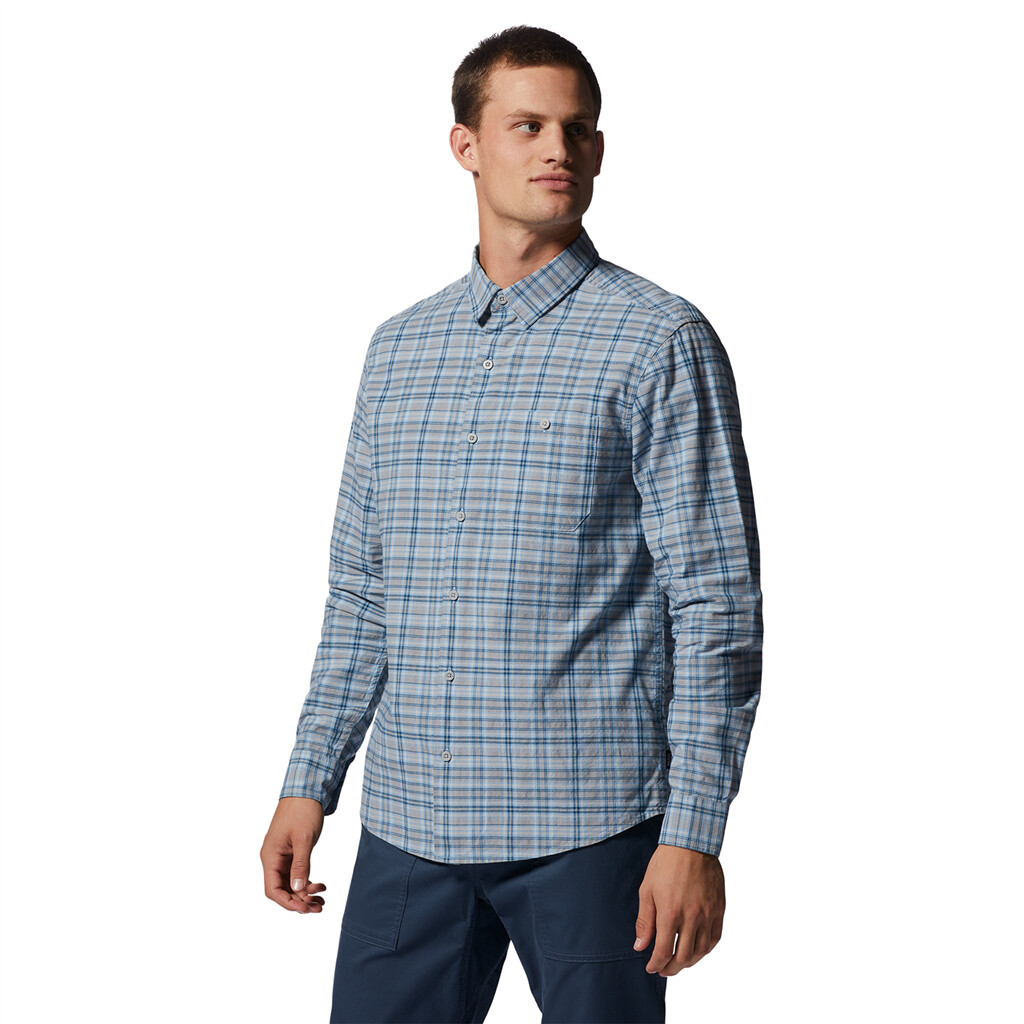 Mountain Hardwear - M Big Cottonwood LS Shirt - blue chambray canopy plaid 454