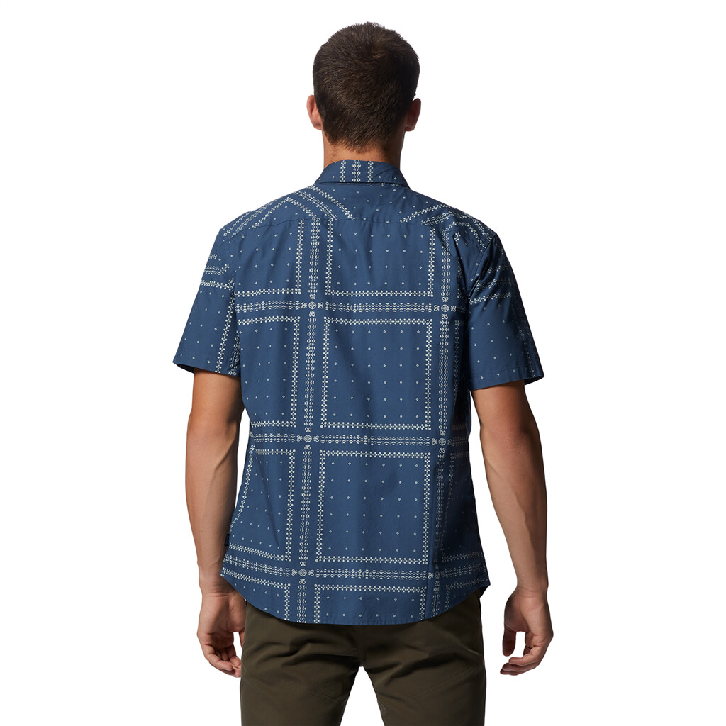 Mountain Hardwear - M Big Cottonwood SS Shirt - zinc bandana grid 493