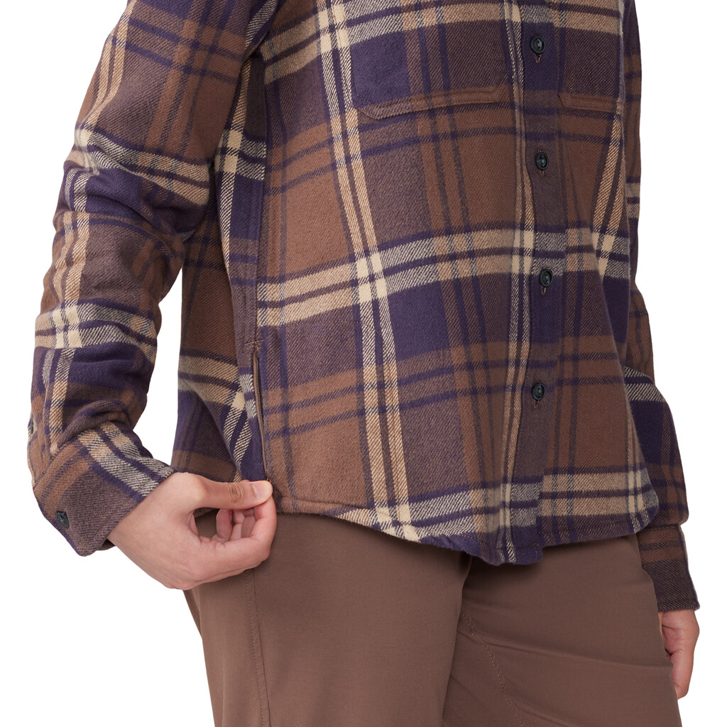 Mountain Hardwear - W Plusher Long Sleeve Shirt - blurple plaid print 598