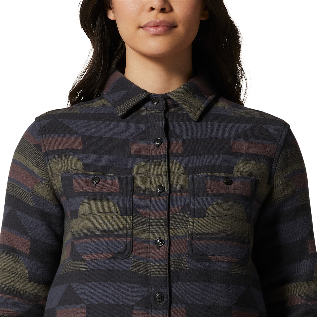 Mountain Hardwear - W Granite Peak Long Sleeve Flannel Shirt - blue slate 417