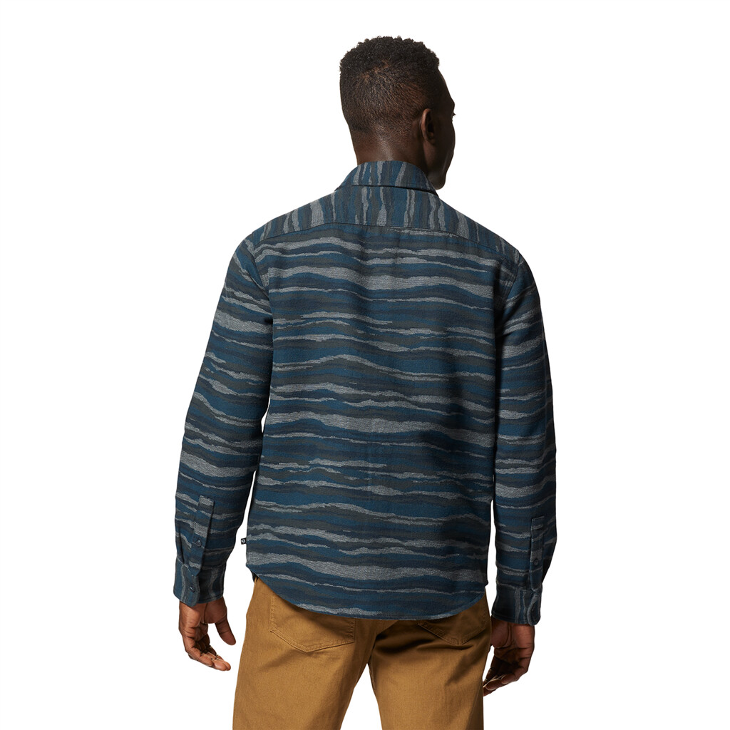 Mountain Hardwear - M Granite Peak Long Sleeve Flannel Shirt - hardwear navy landscape 426
